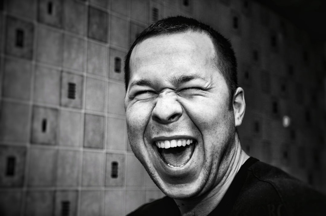 Portrait of a comedian and actress laughing on set
