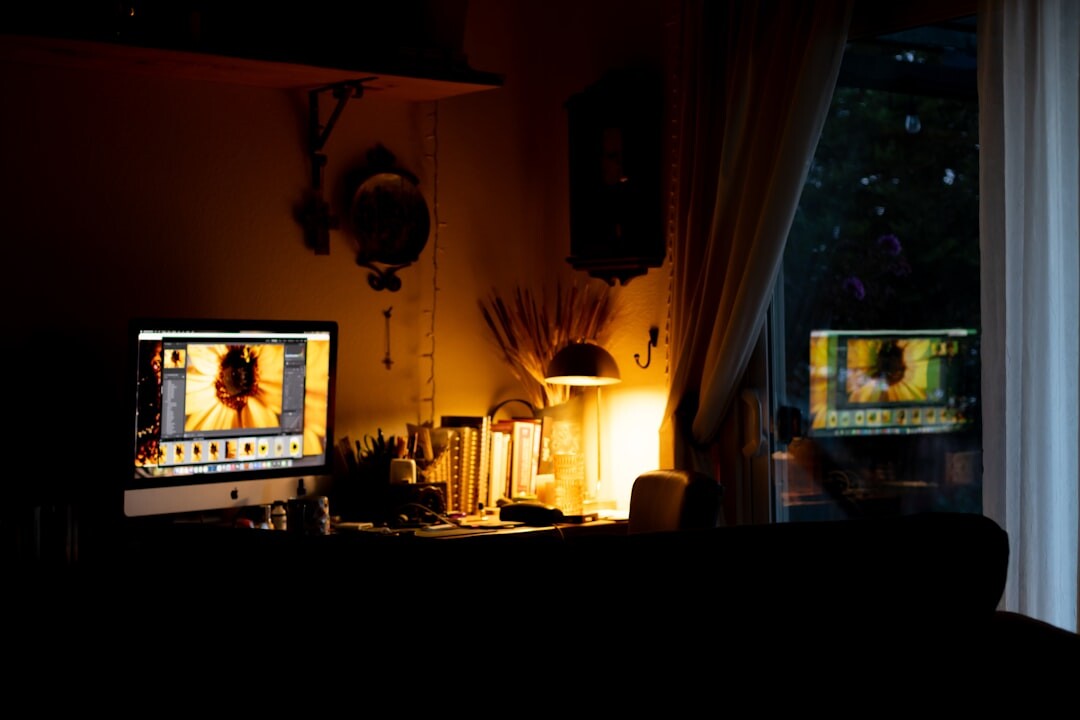 Video editing suite with monitors showing archive footage