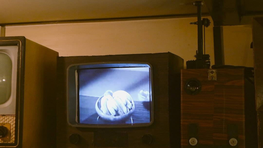 family watching old tv show