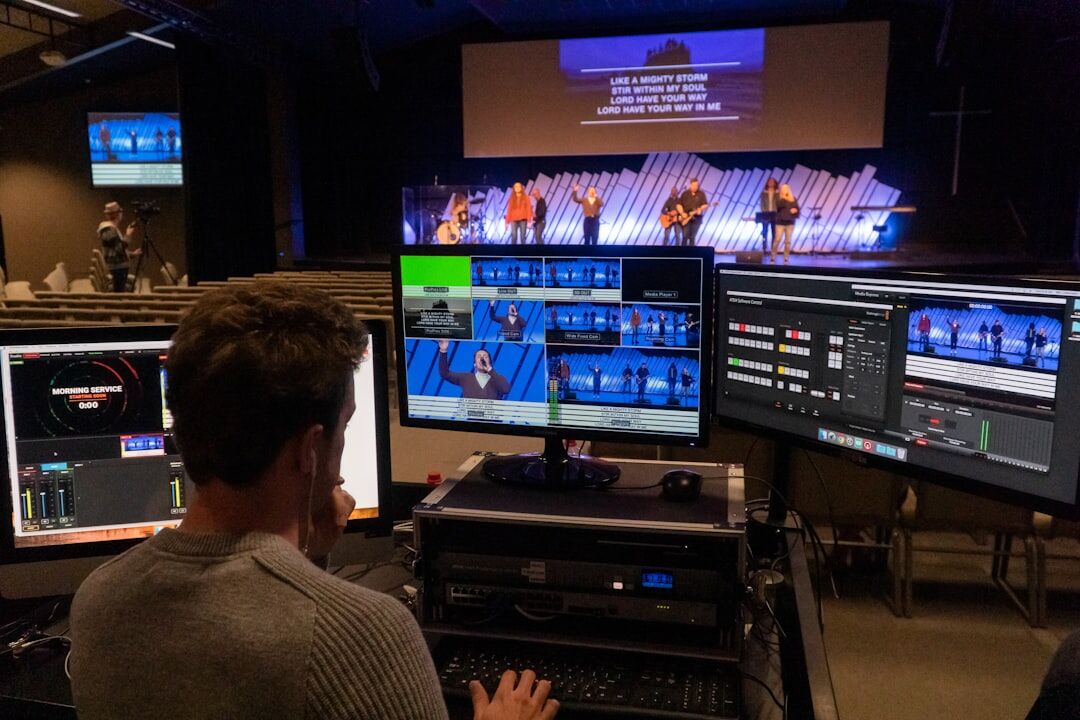 television studio behind the scenes